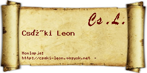 Csáki Leon névjegykártya